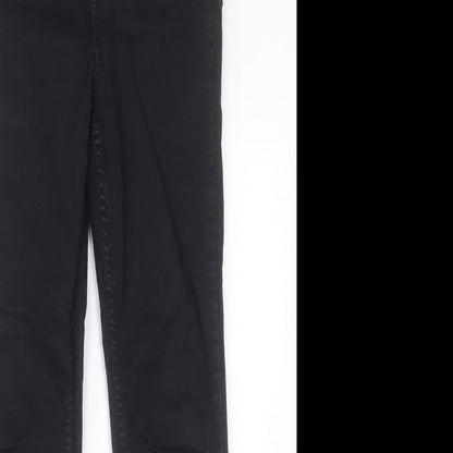 New Look Womens Black  Cotton Skinny Jeans Size 8 L28 in Regular Button