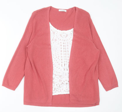 Womens UK Size 14 Marks and Spencer Pink Pullover Jumper