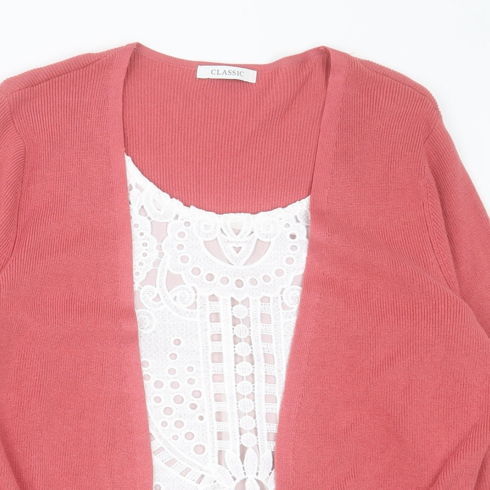 Womens UK Size 14 Marks and Spencer Pink Pullover Jumper