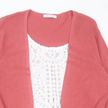 Womens UK Size 14 Marks and Spencer Pink Pullover Jumper