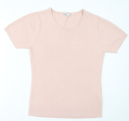 Womens UK Size M EA Pink Pullover Jumper