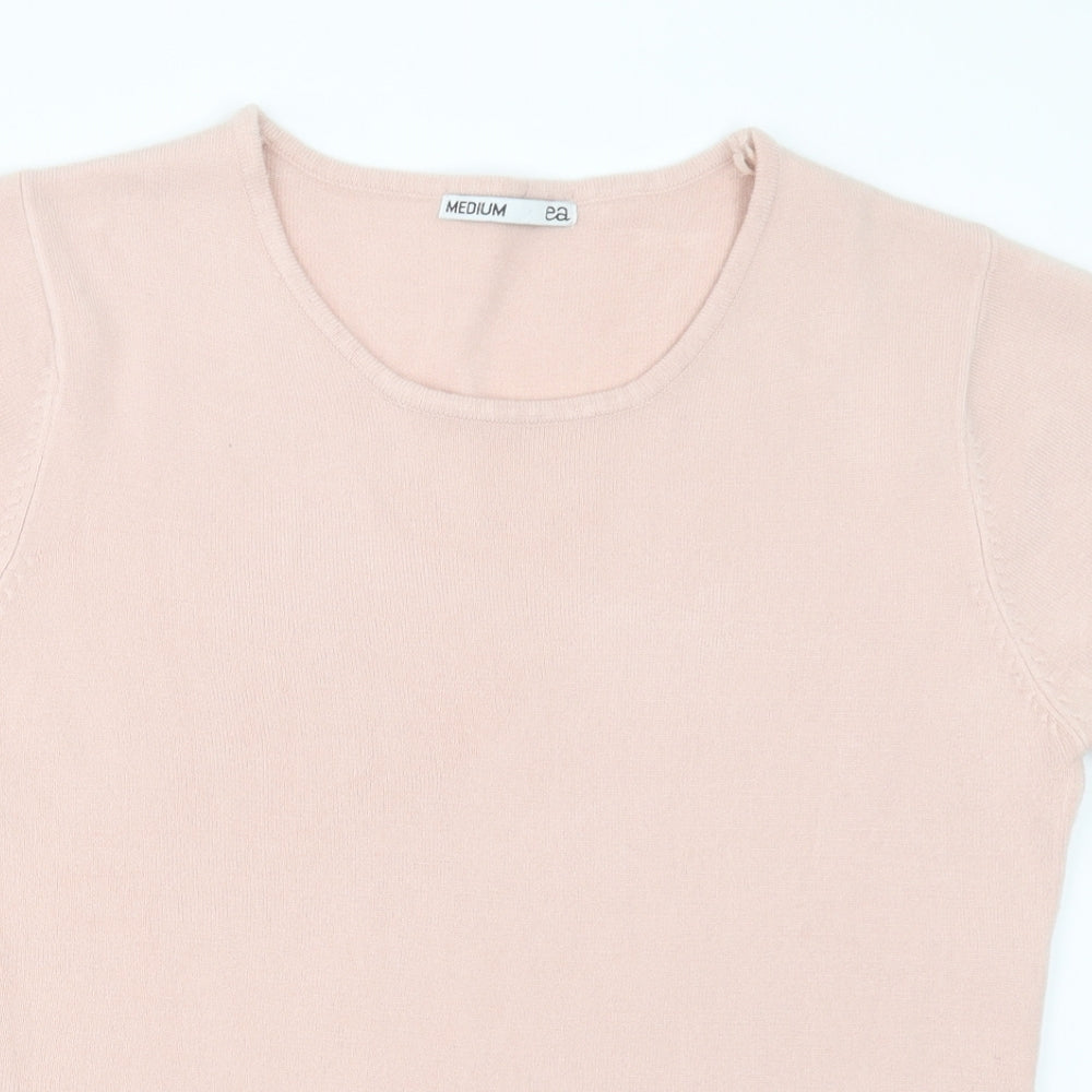 Womens UK Size M EA Pink Pullover Jumper
