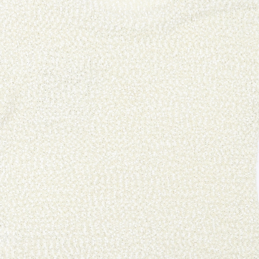 originals Womens Ivory  Polyester Basic T-Shirt Size M Crew Neck