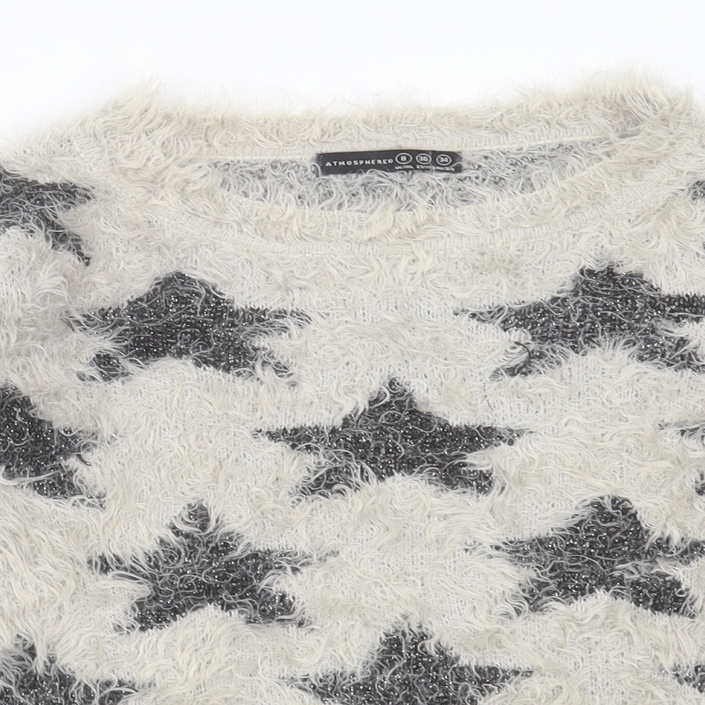 Womens UK Size 8 Atmosphere Grey Pullover Jumper