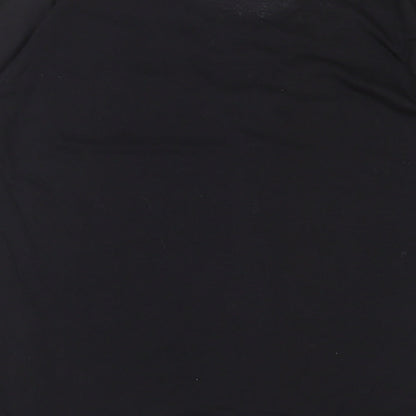 Womens UK Size XL Preworn Black Basic T-Shirt