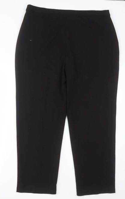 Marks and Spencer Womens Black  Polyester Trousers  Size 18 L27 in Regular
