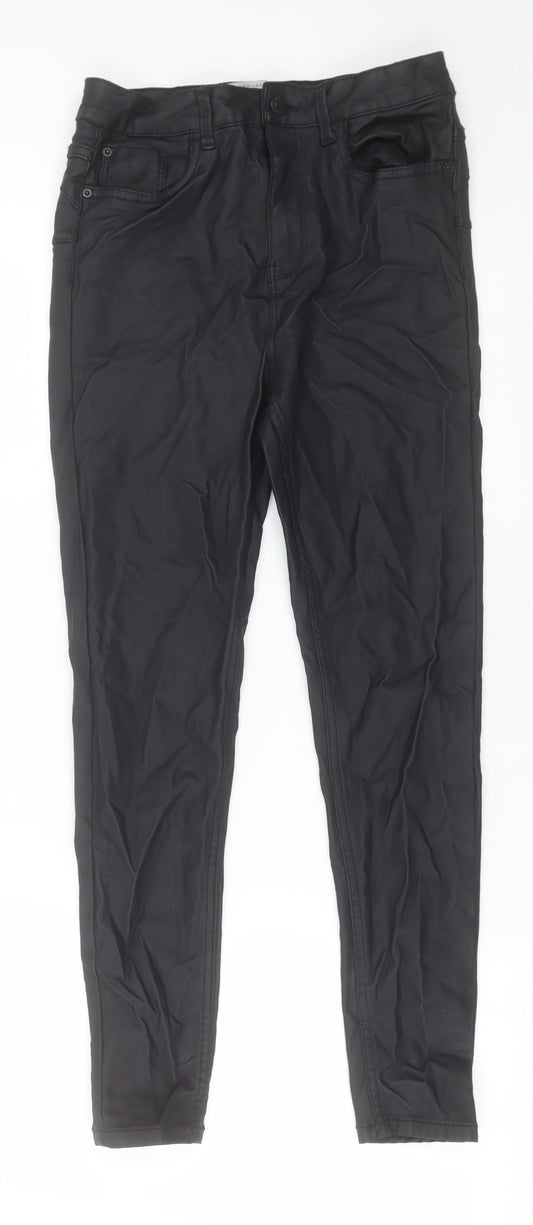 New Look Womens Black  Nylon Skinny Jeans Size 10 L26 in Regular Button