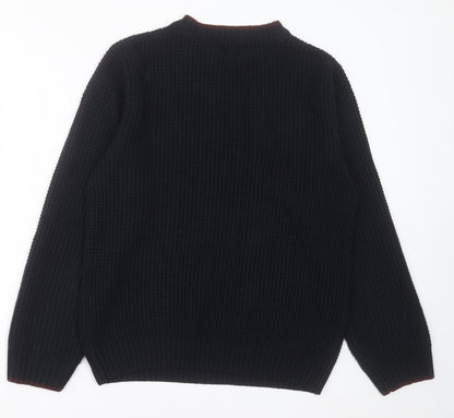 River Island Mens Blue Crew Neck  Acrylic Pullover Jumper Size M