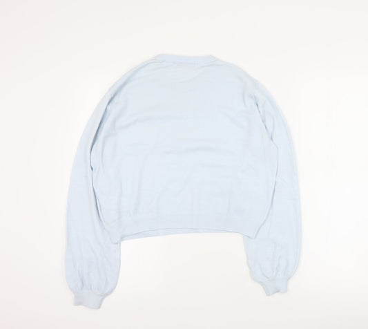 Womens UK Size S Pull & Bear Blue Pullover Jumper