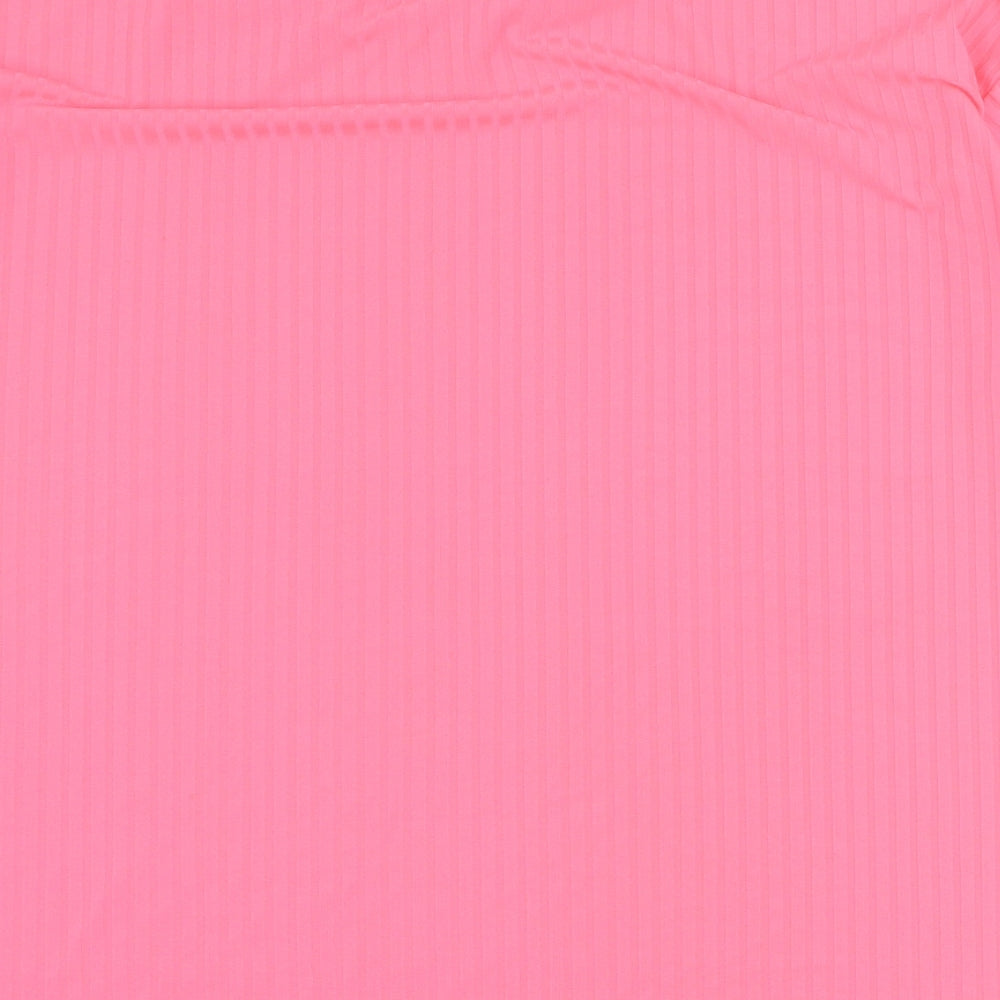 Womens UK Size M Stylewise Pink Basic T-Shirt