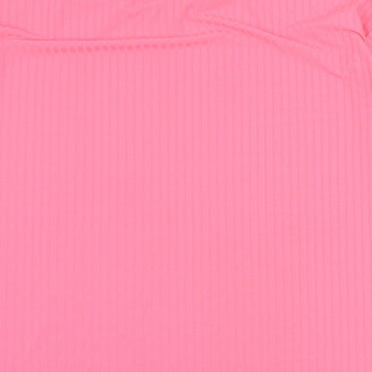 Womens UK Size M Stylewise Pink Basic T-Shirt