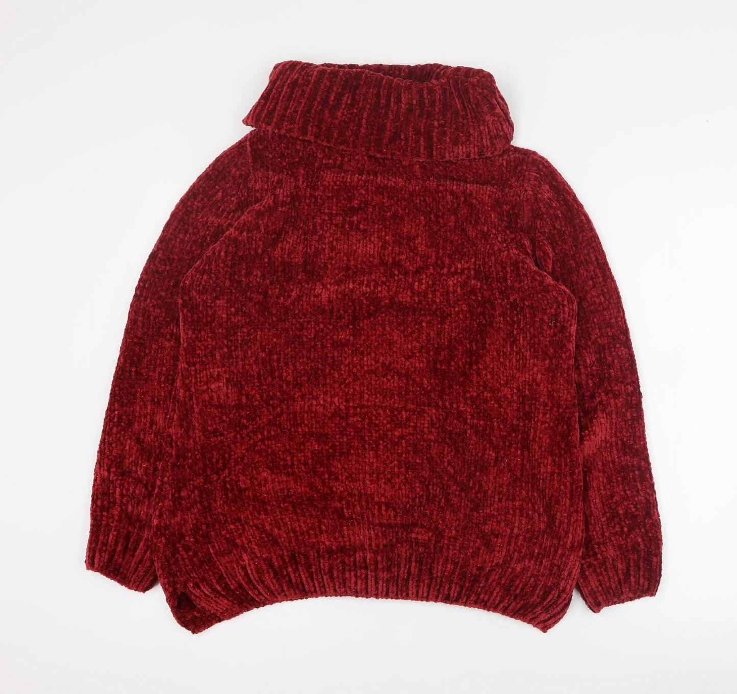 Womens UK Size S Isle Essentials Red Pullover Jumper