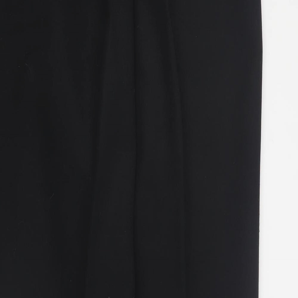 Slimma Womens Black  Polyester Carrot Trousers Size 20 L31 in Regular Zip