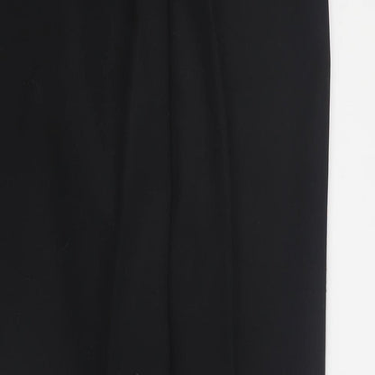 Slimma Womens Black  Polyester Carrot Trousers Size 20 L31 in Regular Zip