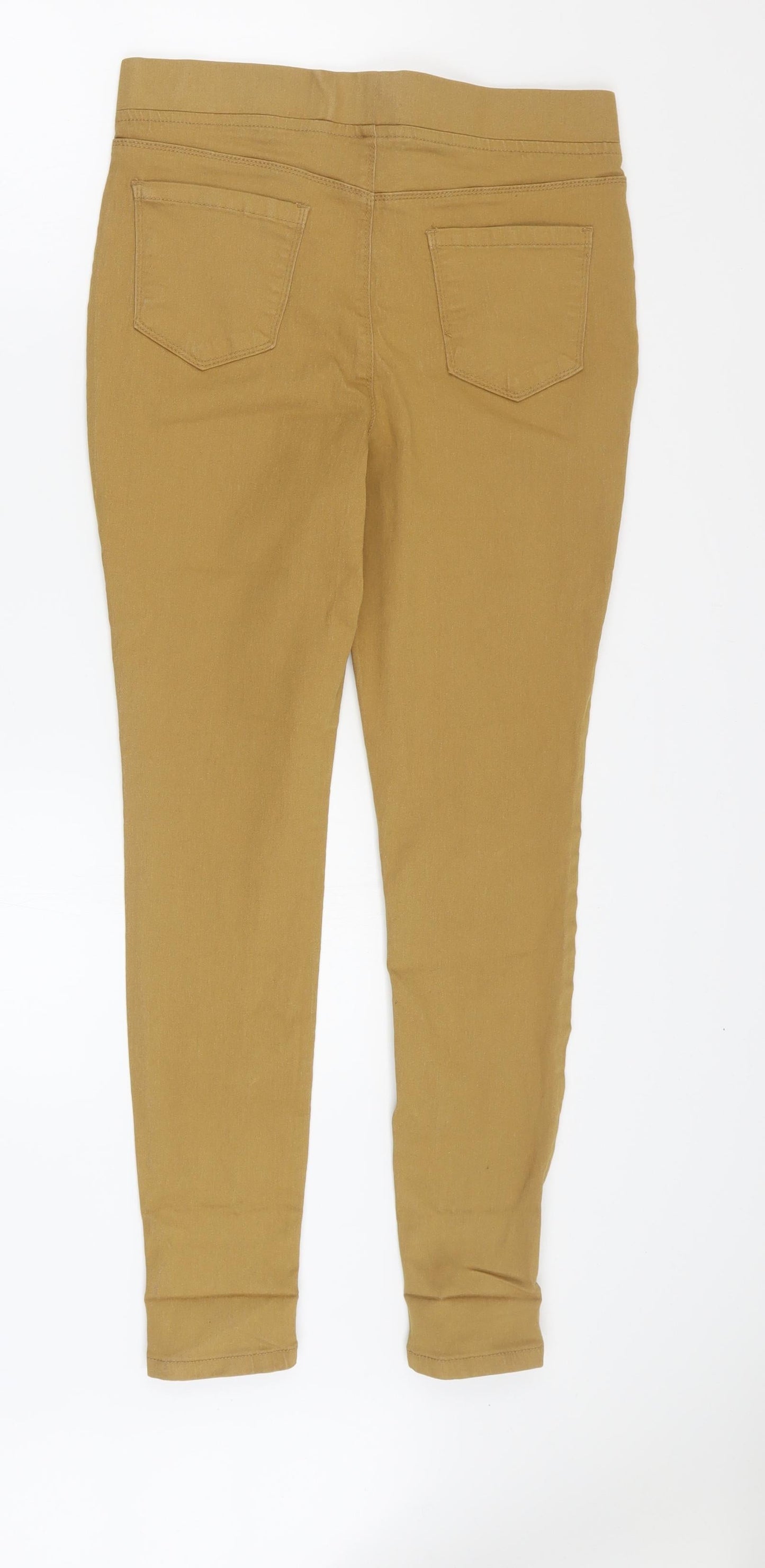 Pep & Co Womens Brown  Cotton Jegging Trousers Size 12 L27 in Regular