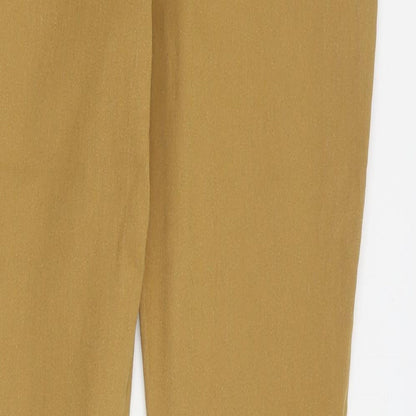 Pep & Co Womens Brown  Cotton Jegging Trousers Size 12 L27 in Regular