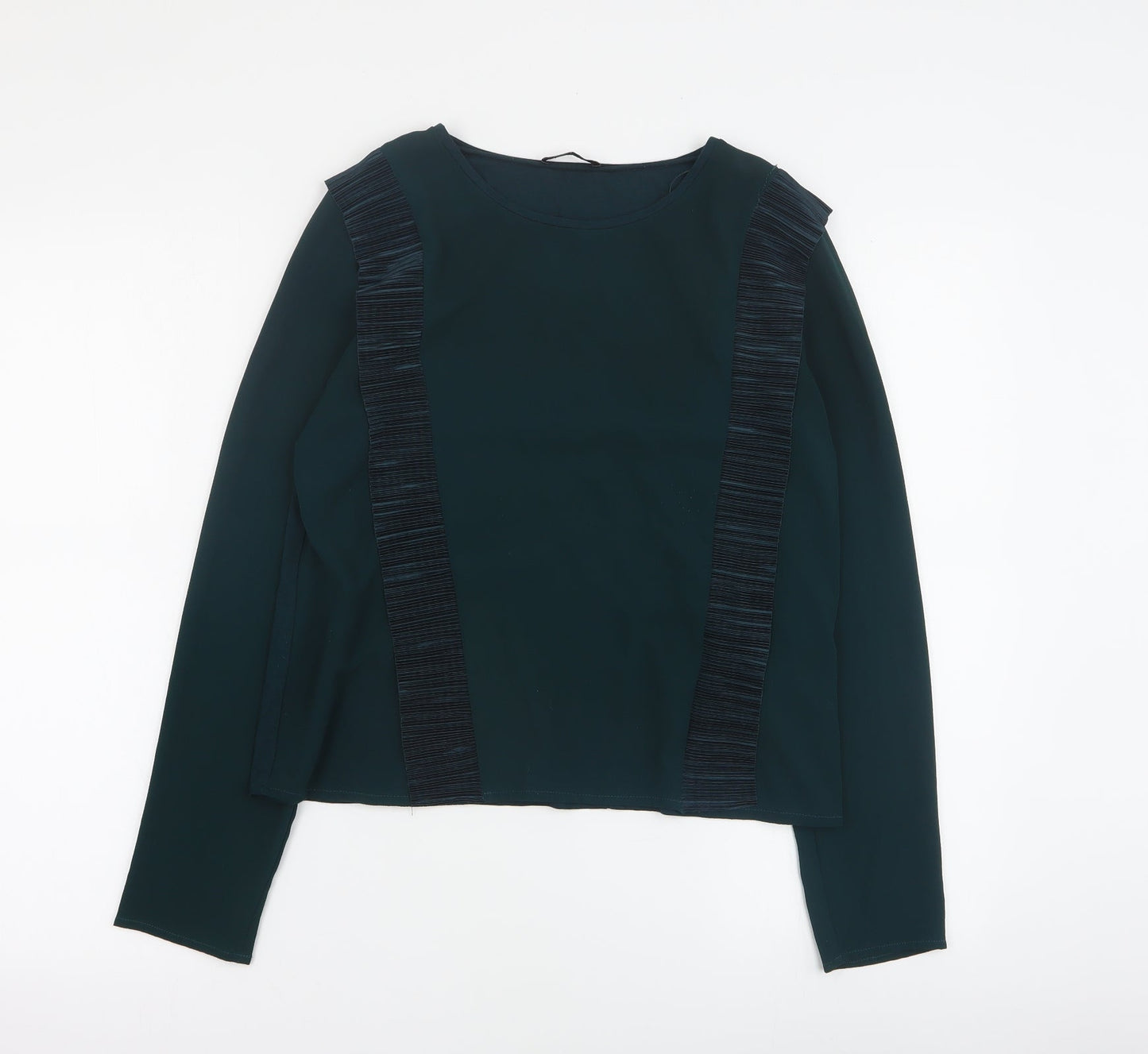 Womens UK Size M Zara Green Basic Blouse