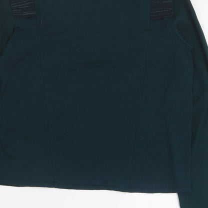 Womens UK Size M Zara Green Basic Blouse
