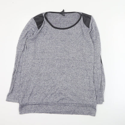 Izabel Womens Grey Round Neck  Viscose Pullover Jumper Size 10