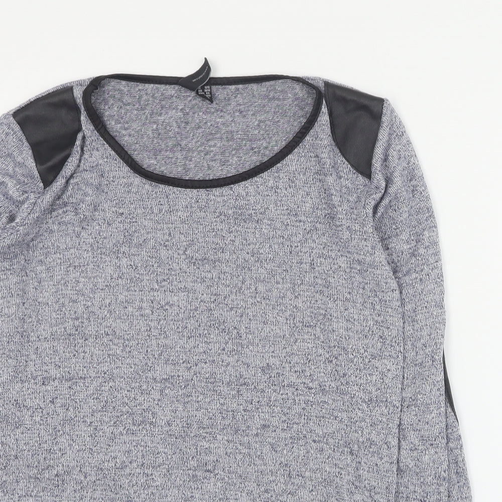 Izabel Womens Grey Round Neck  Viscose Pullover Jumper Size 10