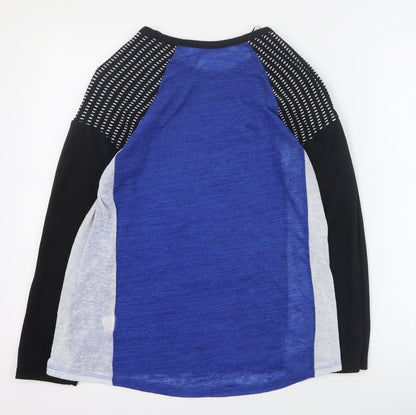 Primark Womens Blue Round Neck  Polyester Pullover Jumper Size 10