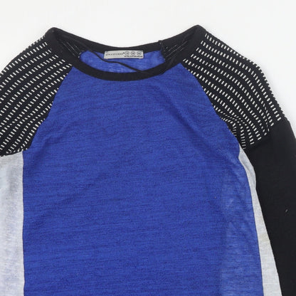 Primark Womens Blue Round Neck  Polyester Pullover Jumper Size 10