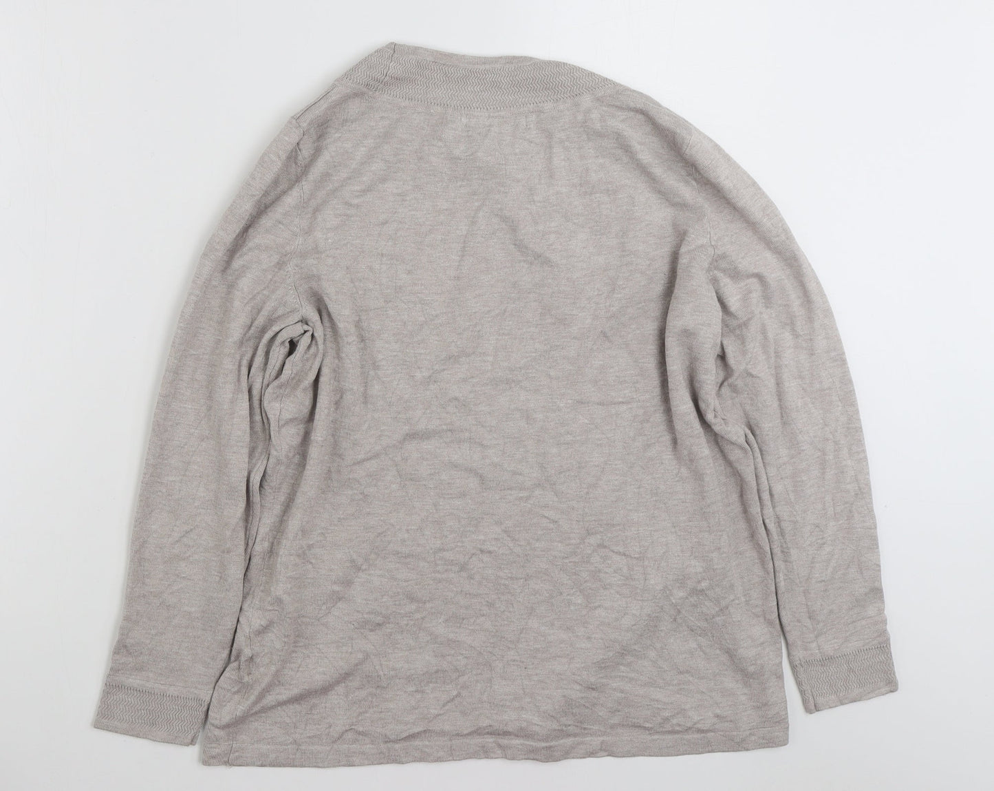 Womens UK Size M Bonmarché Beige Pullover Jumper