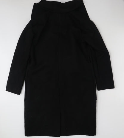 Womens UK Size 10 Peacocks Black Overcoat