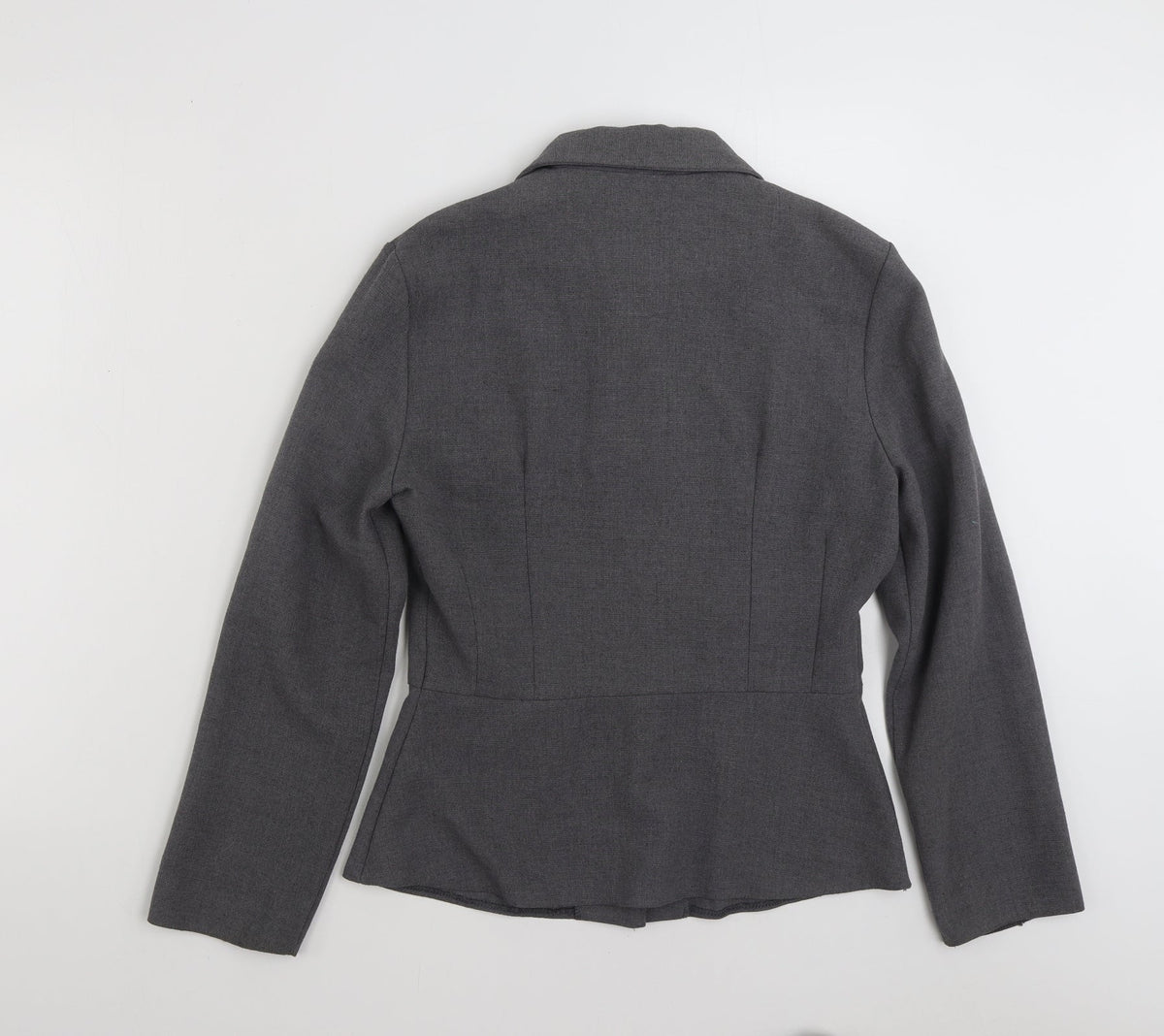 Back view of Paragon women’s grey jacket blazer, size UK 10, button
