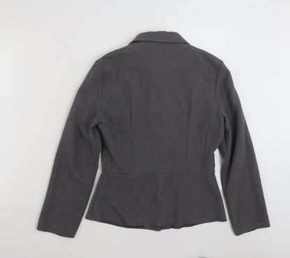 Back view of Paragon women’s grey jacket blazer, size UK 10, button