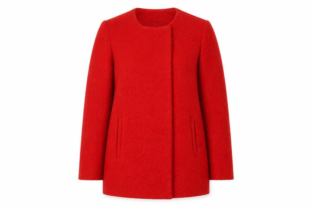 Womens UK Size 10 Matalan Red Pea Coat