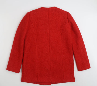 Matalan Womens Red   Pea Coat Coat Size 10  Snap