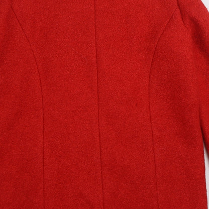 Matalan Womens Red   Pea Coat Coat Size 10  Snap