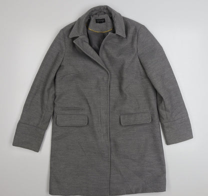 Womens UK Size 8 Topshop Grey Overcoat