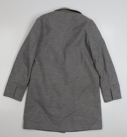 Womens UK Size 8 Topshop Grey Overcoat