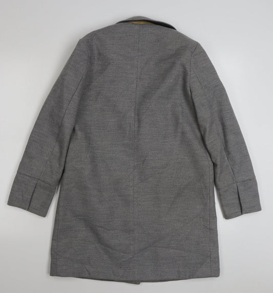Womens UK Size 8 Topshop Grey Overcoat