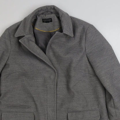 Womens UK Size 8 Topshop Grey Overcoat