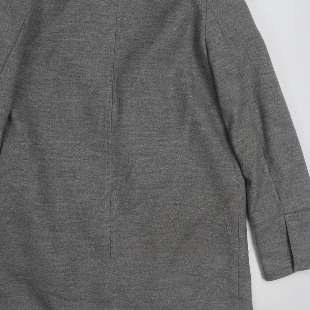 Womens UK Size 8 Topshop Grey Overcoat