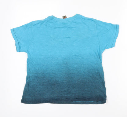 Urban Outlaws Boys Blue  100% Cotton Pullover T-Shirt Size 7-8 Years Crew Neck  - Surf