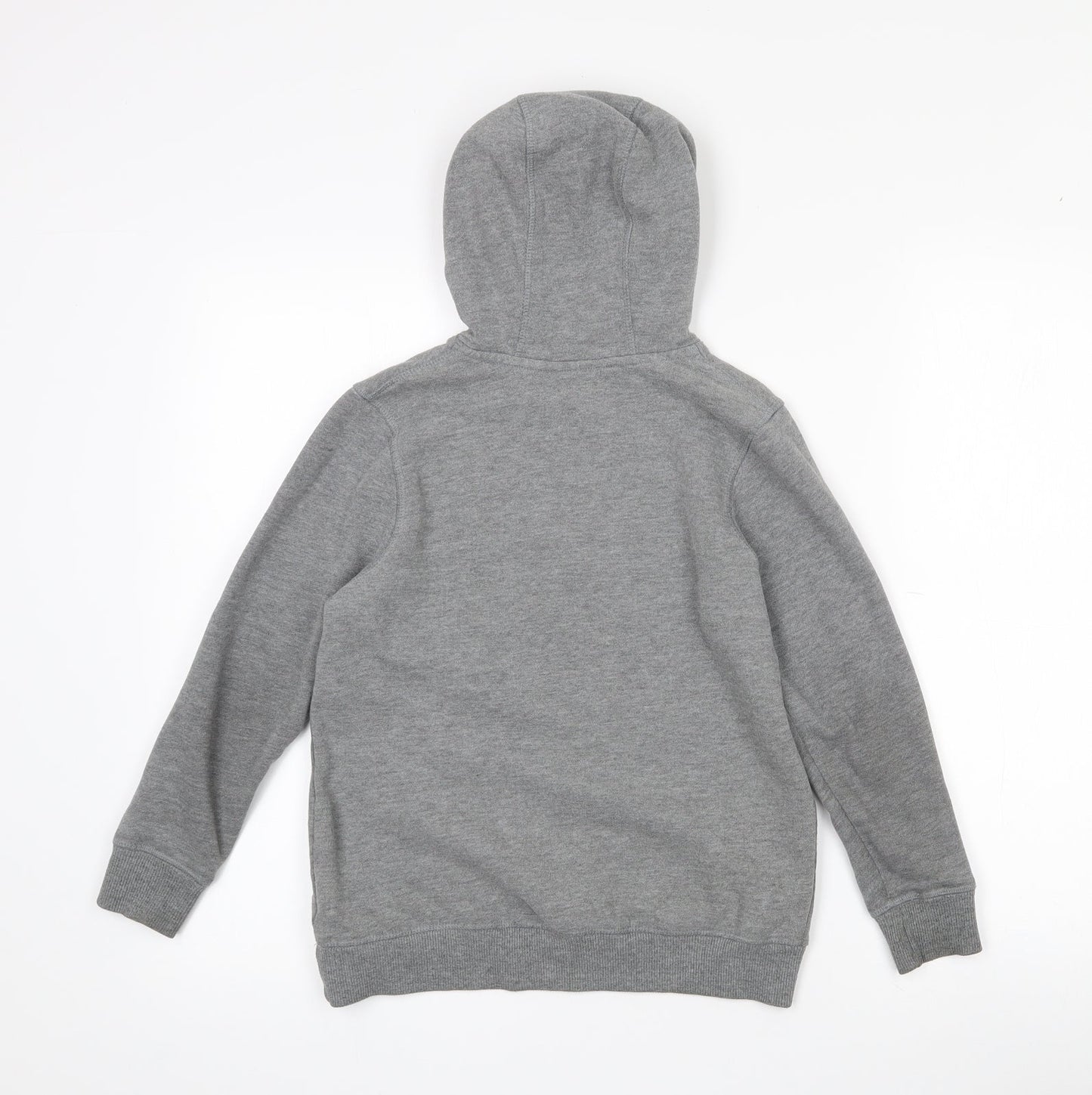 George Boys Grey  Cotton Pullover Hoodie Size 8-9 Years   - Logo print