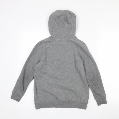 George Boys Grey  Cotton Pullover Hoodie Size 8-9 Years   - Logo print