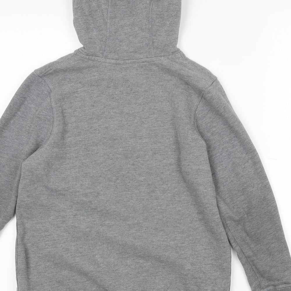 George Boys Grey  Cotton Pullover Hoodie Size 8-9 Years   - Logo print
