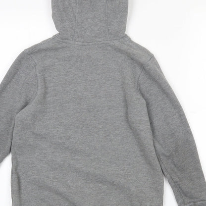 George Boys Grey  Cotton Pullover Hoodie Size 8-9 Years   - Logo print