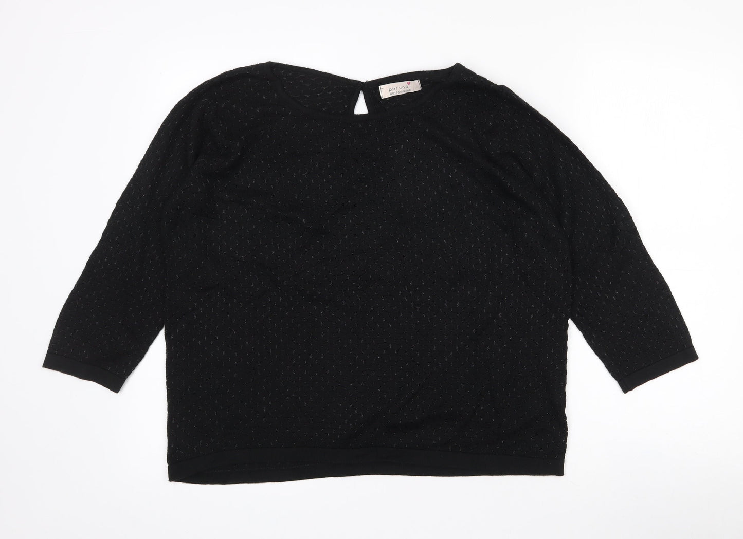 Womens UK Size 12 Per Una Black Pullover Jumper