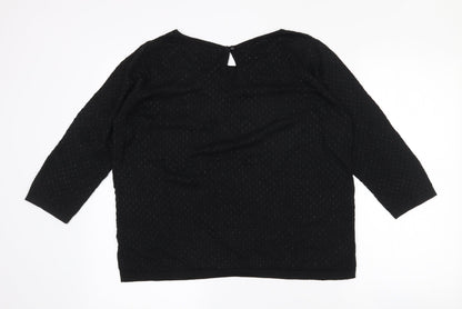 Womens UK Size 12 Per Una Black Pullover Jumper