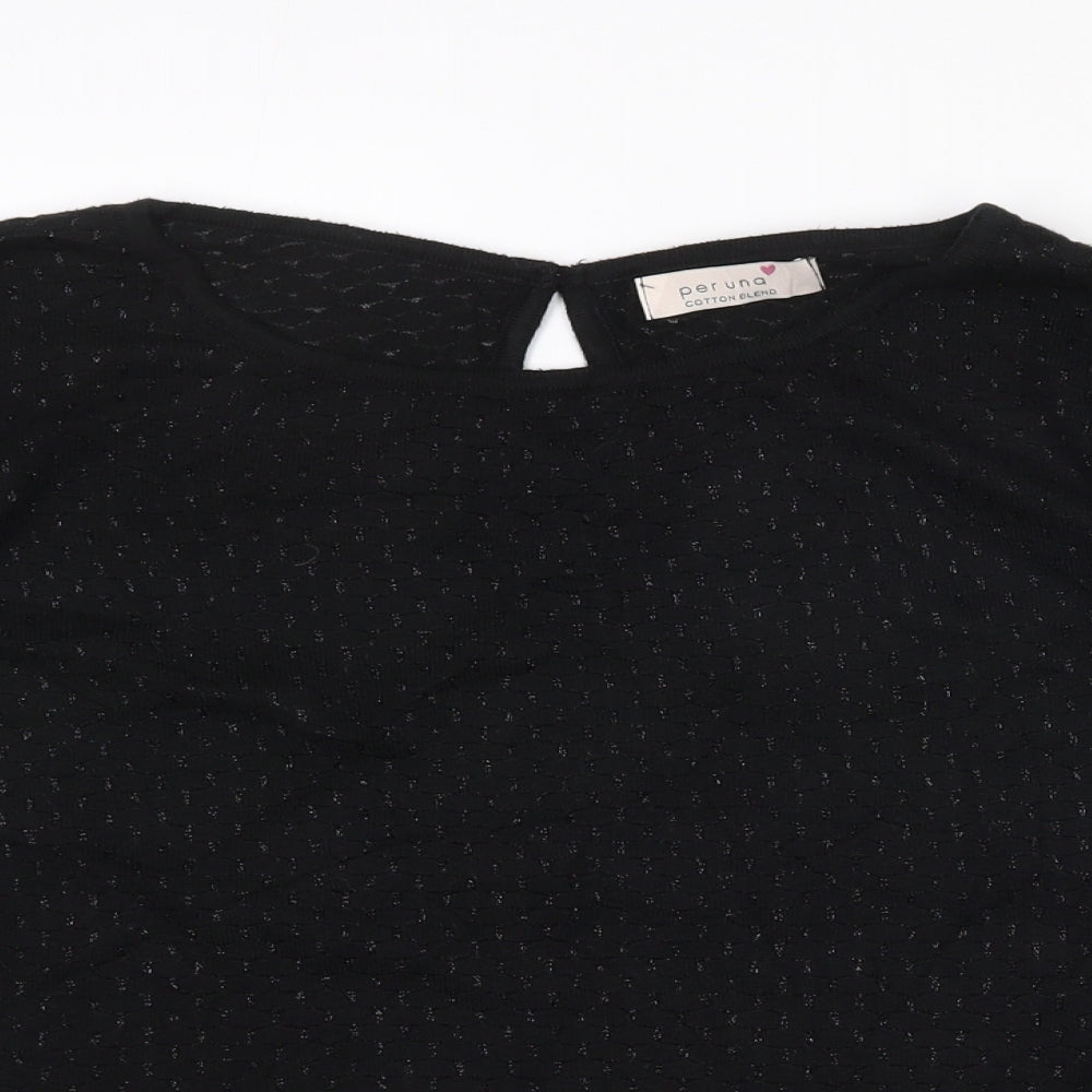 Womens UK Size 12 Per Una Black Pullover Jumper