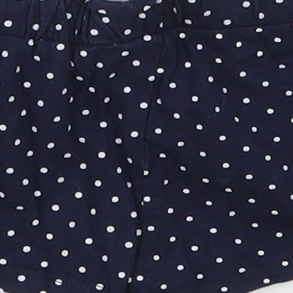 Young Division Girls Blue Polka Dot 100% Cotton Cropped Trousers Size 12-18 Months