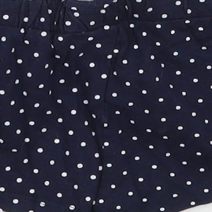Young Division Girls Blue Polka Dot 100% Cotton Cropped Trousers Size 12-18 Months