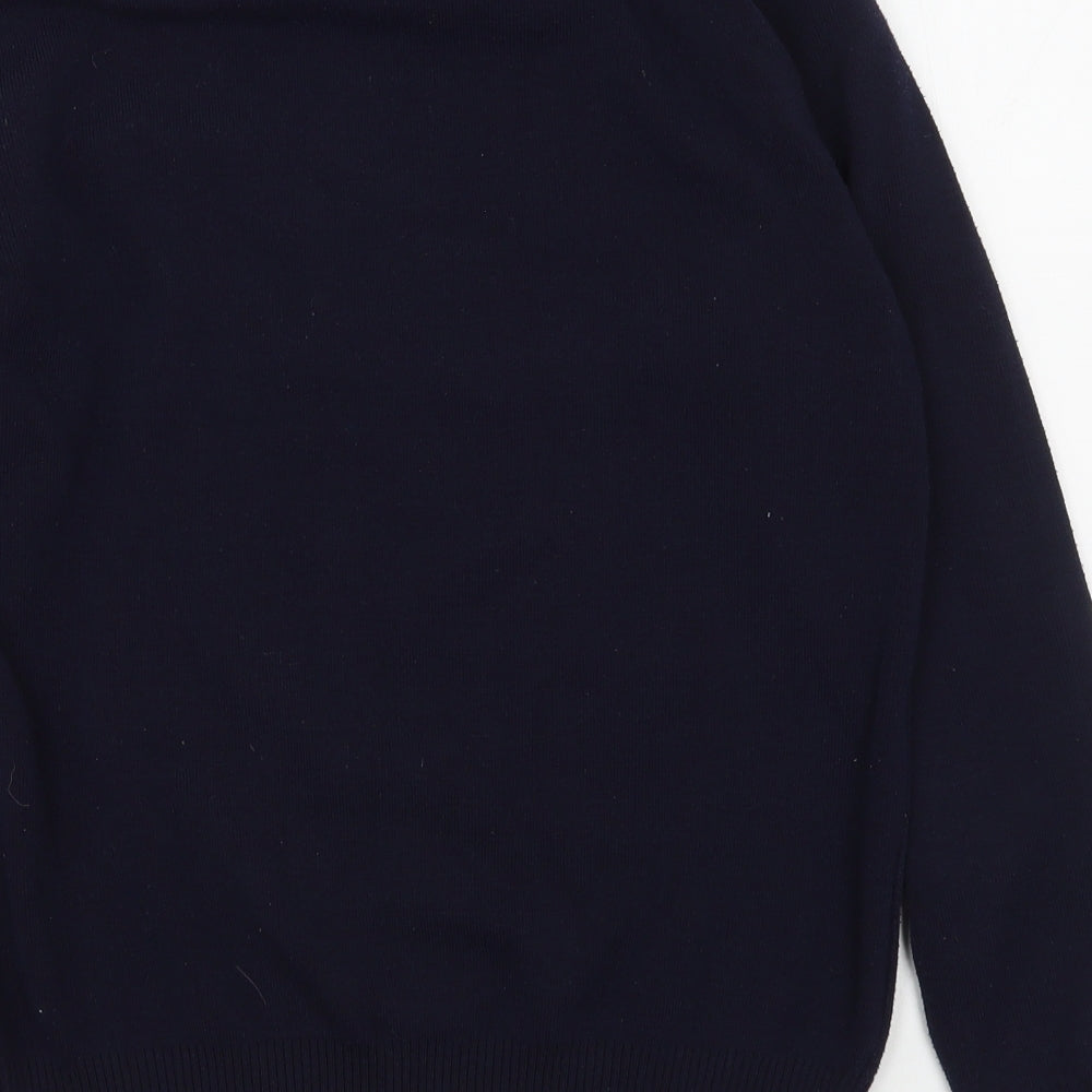 Preworn Mens Blue Round Neck  Polyester Pullover Jumper Size M