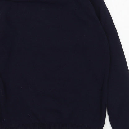 Preworn Mens Blue Round Neck  Polyester Pullover Jumper Size M